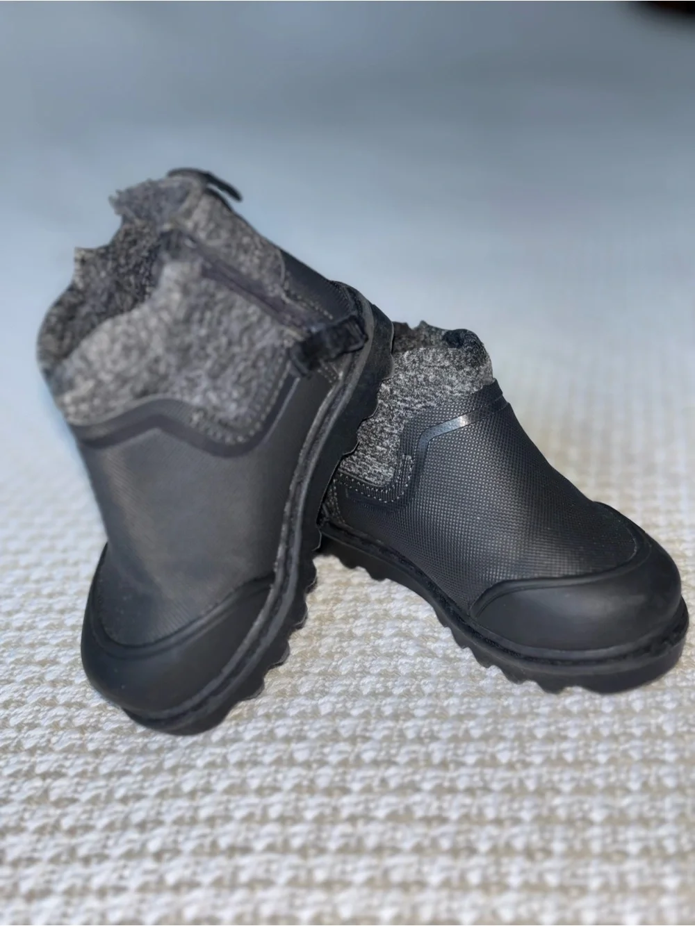 Zara Baby Black Faux Fur Lined Ankle Boots EU 20